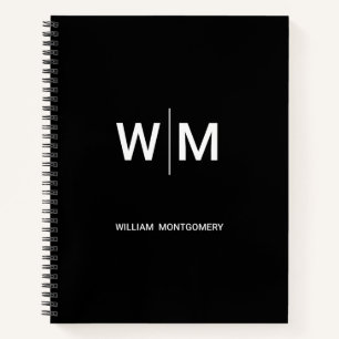 Carnet Logo de marque noire Entreprise