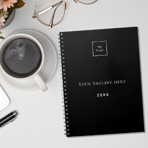 Carnet Logo de nom monogramme noir blanc entreprise