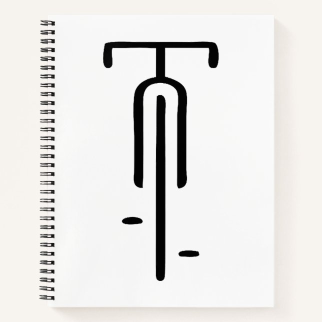 Carnet Logo de vélo minimum Rétro, Cyclisme et Louveur de (Devant)