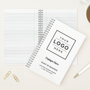 Carnet Logo d'entreprise blanc personnalisé pour employé