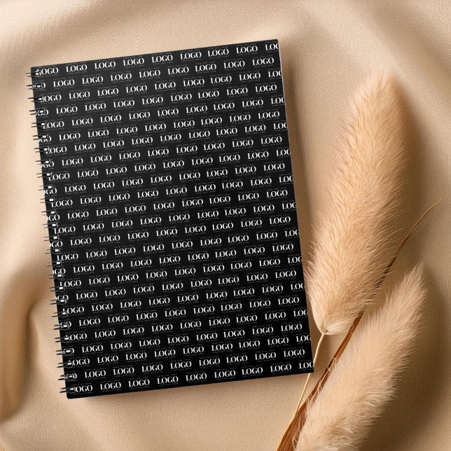 Carnet Logo d'entreprise blanc personnalisé sur le Motif  (Créateur téléchargé)