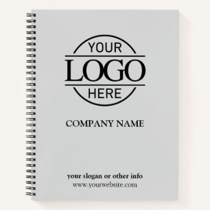 Carnet Logo d'entreprise moderne gris clair