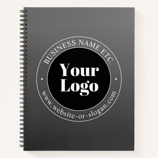Carnet Logo d'entreprise ou design & texte modifiable (Devant)