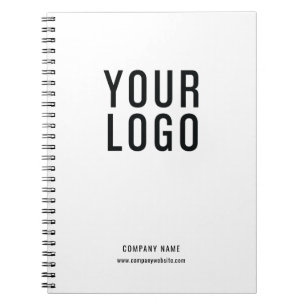 Carnet Logo d'entreprise personnalisé Simple Blanc Promot