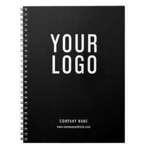 Carnet Logo d'entreprise Simple Noir promotionnel