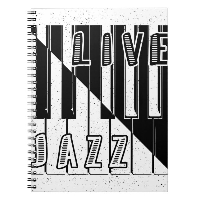 Carnet Logo d'illusion de jazz en direct (Devant)