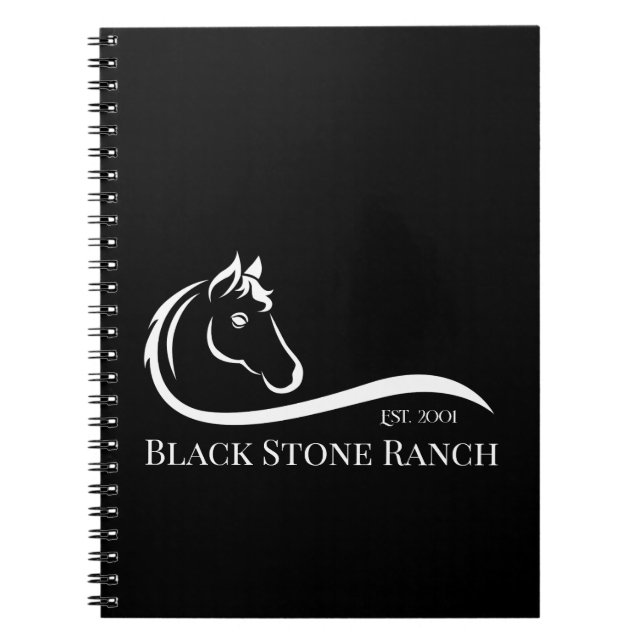 Carnet Logo du ranch cheval marque équestre stable (Devant)