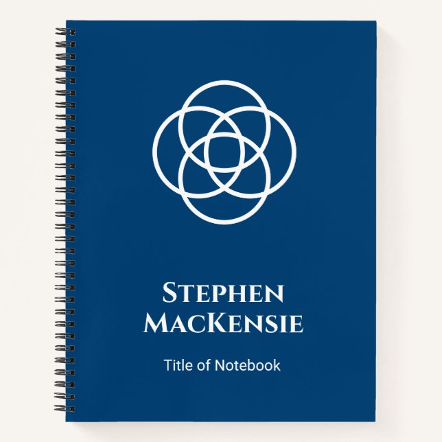 Carnet Logo Elegant Blue Circles (Devant)