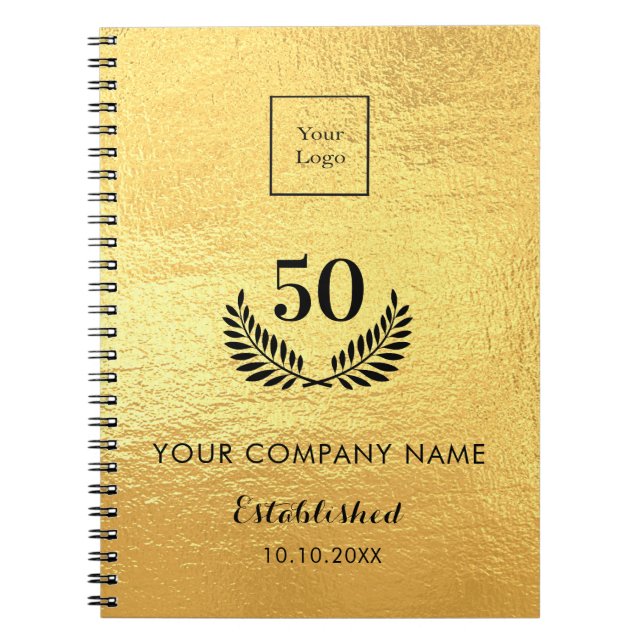 Carnet Logo Gold années d'activité (Devant)
