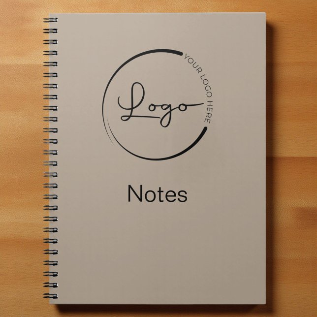 Carnet Logo minimaliste beige neutre professionnel (Créateur téléchargé)