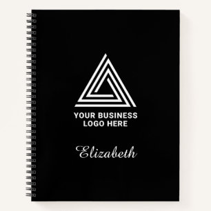 Carnet Logo minimaliste noir et blanc Nom de l'employé