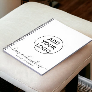 Carnet Logo minimaliste simple noir blanc coiffure maquil
