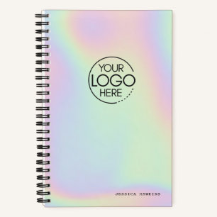 Carnet Logo Moderne Iridescent Holographique Tendance