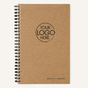 Carnet Logo moderne papier Kraft Brown tendance