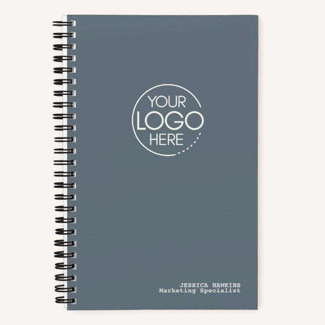 Carnet Logo moderne tendance Dusty Blue (Recto)