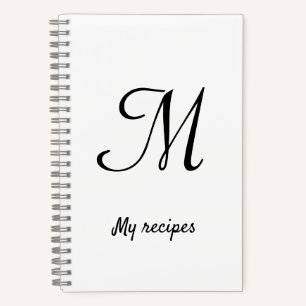 Carnet logo monogramme minimaliste simple personnalisé bo