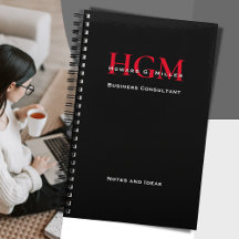 Logo Monogramme professionnel Rouge Noir et Blanc