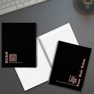 Carnet Logo noir rose minimaliste - Liste de cheveux Moto