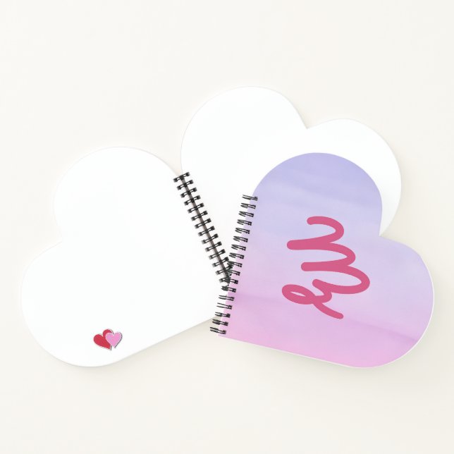 Carnet Logo on desert sunset watercolour heart notebook (Intérieur)