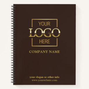 Carnet Logo personnalisé d'entreprise de Brown pour la pr