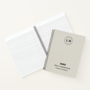 Carnet Logo personnalisé d'entreprise QR Neutre Beige Ent