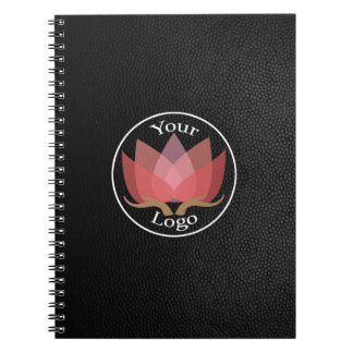 Carnet LOGO Personnalisé En Cuir Noir