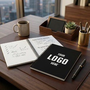 Carnet Logo personnalisé Entreprise Promotionnel Noir