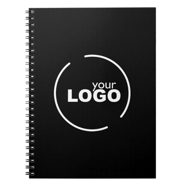 Carnet Logo professionnel moderne pour entreprise Noir (Devant)