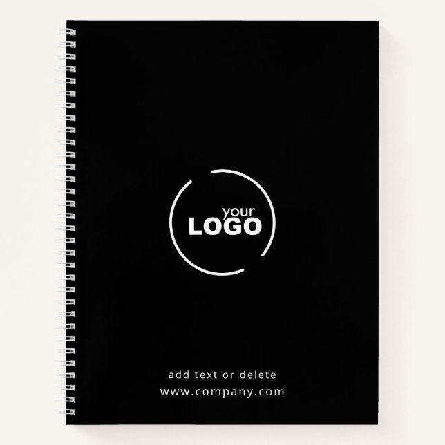 Carnet Logo professionnel moderne pour entreprise Noir (Devant)