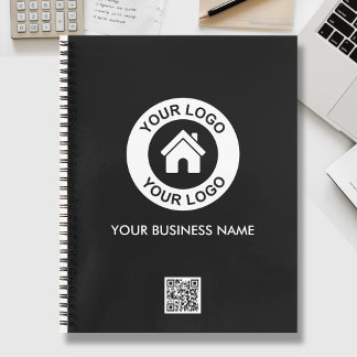 Carnet Logo professionnel personnalisé Code QR Texte prom