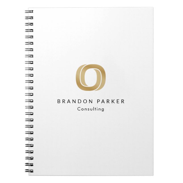 Carnet Logo simple professionnel or entrepreneur (Devant)