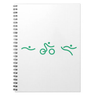Carnet Logo vert de triathlon