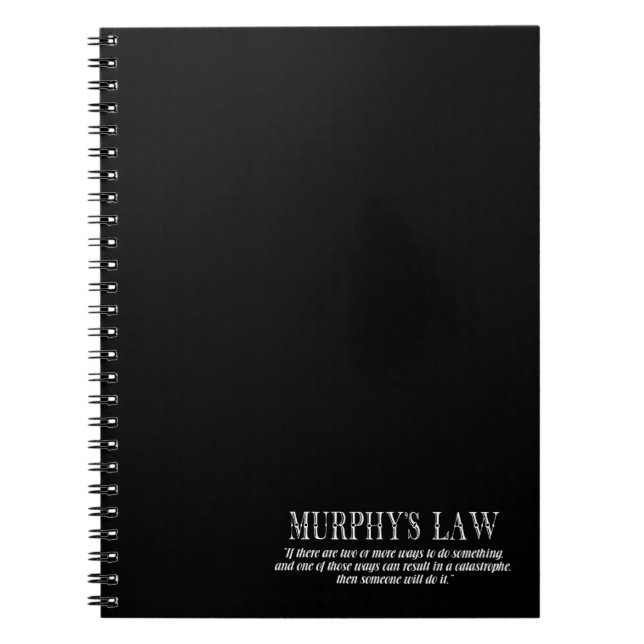 Carnet Loi de Murphy (Devant)