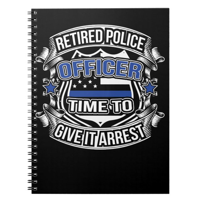 Carnet Loi retirée de cadeau de Blue Line de policier (Devant)