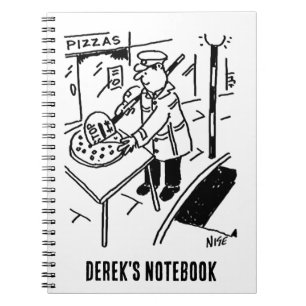 Carnet Lollipop Man découpe une pizza