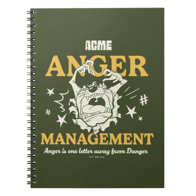Carnet LOONEY TUNES™ Gestion de la colère de |TAZ™ ACME (Devant)