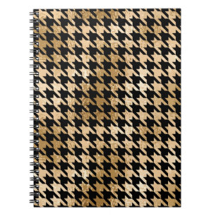 Carnet L'or métallique accroche la dent, motif de mode.