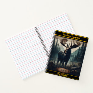 Carnet L'orignal dans le désert du crépuscule