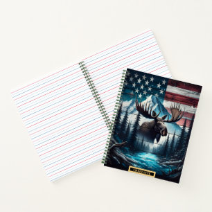 Carnet L'orignal dans une nature sauvage tranquille