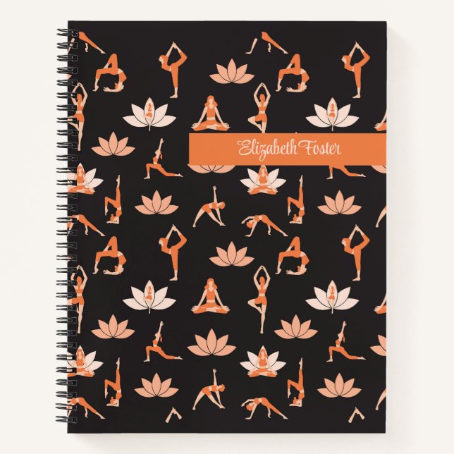 Carnet Lotus Blossom Yoga Girls personnalisable (Devant)