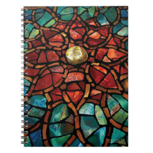 Carnet "Lotus " de mosaïque souillé en verre
