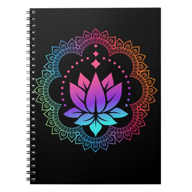 Carnet Lotus Mandala Spirituel Reiki Master Yoga Chakra (Devant)