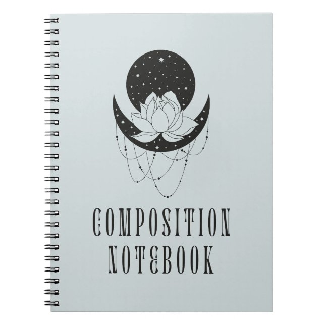 Carnet Lotus Moon Stars Cosmique (Devant)