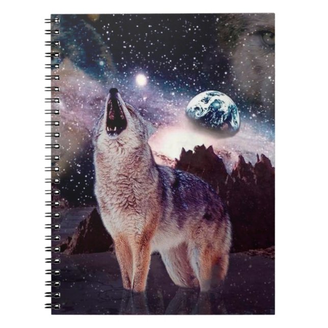 Carnet Loup hurlant dans l'univers (Devant)
