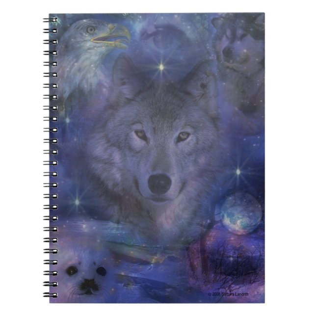 Carnet Loup mystique dans le clair de lune (Devant)