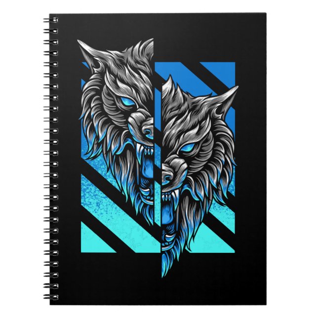Carnet Loups Abstraits (Devant)