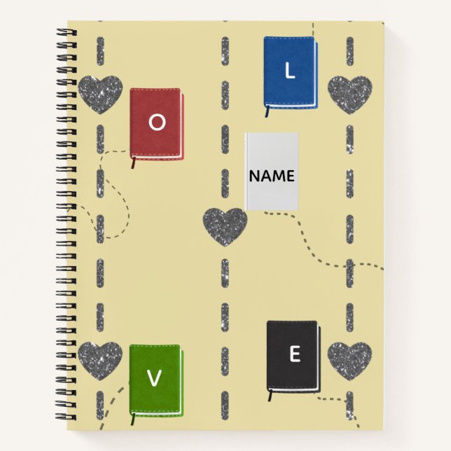 Carnet Love Books Spiral Notebook  (Devant)