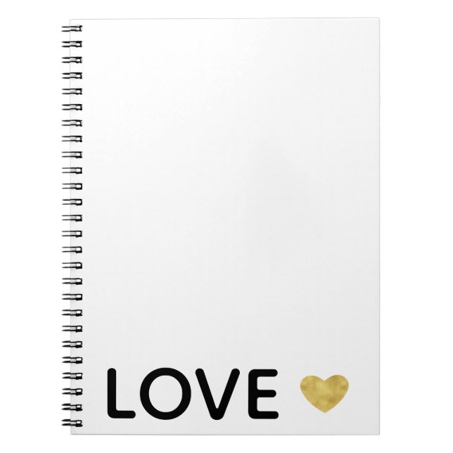 Carnet Love Gold Heart (Devant)