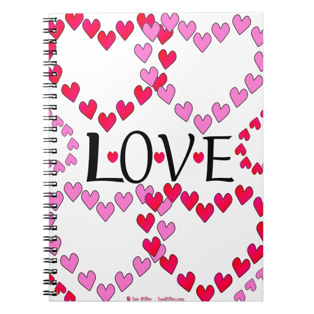 Carnet LOVE ROUGE ROSE DE Tiny Hearts (Devant)