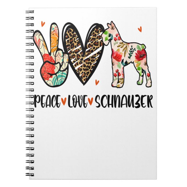 Carnet Love Schnauzer Funny Venin Dog (Devant)